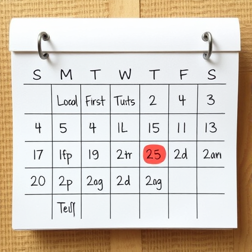 a calendar with 'self-care dates' marked