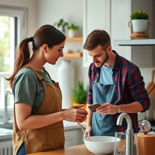 a woman asking her partner for help with household tasks
