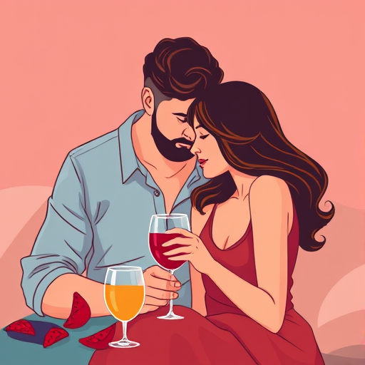 couple having an intimate conversation over dinner