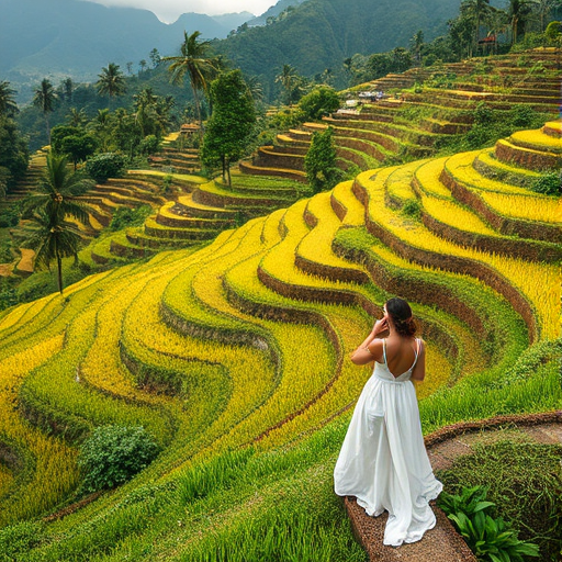 couple in Bali rice terraces