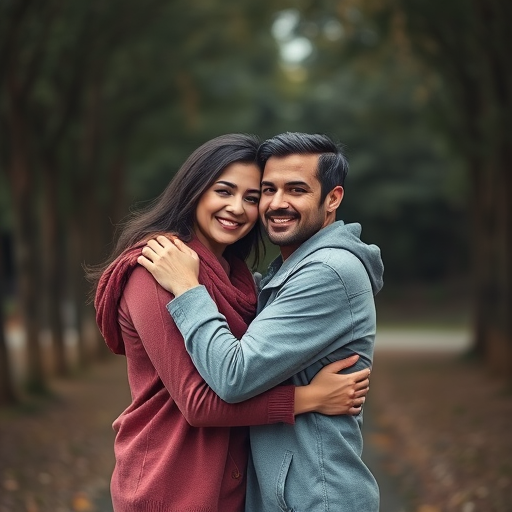 couple embracing