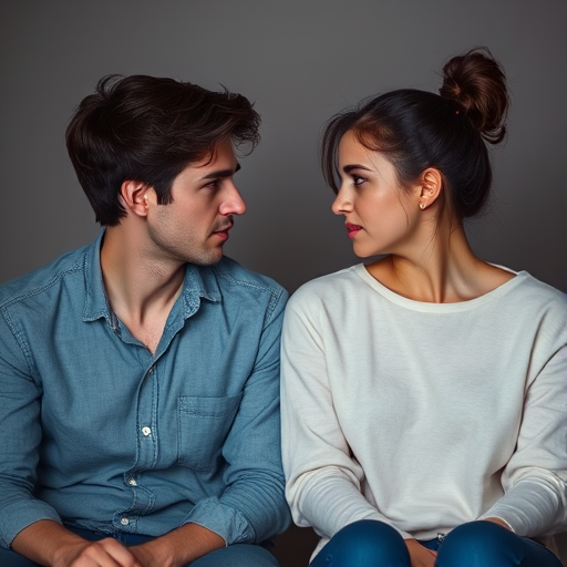 couple sitting apart, looking upset