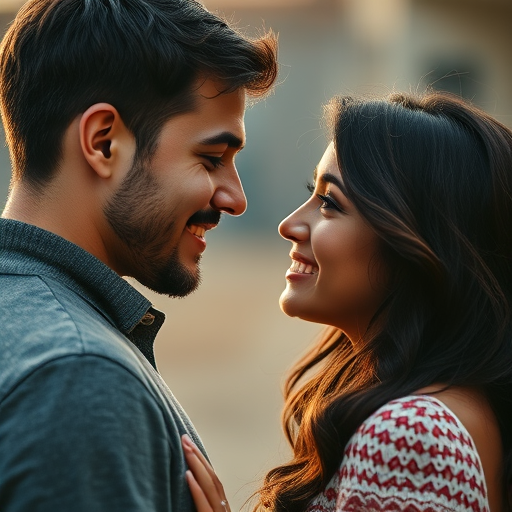 couple gazing into each other's eyes
