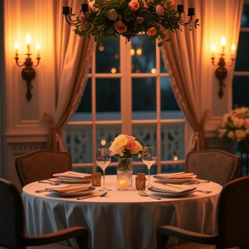 romantic table setting