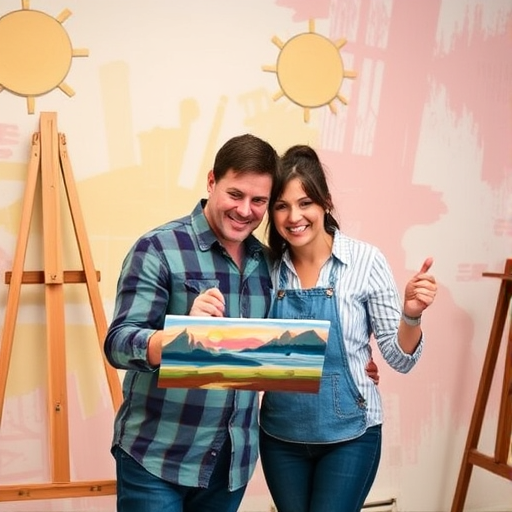couple painting together