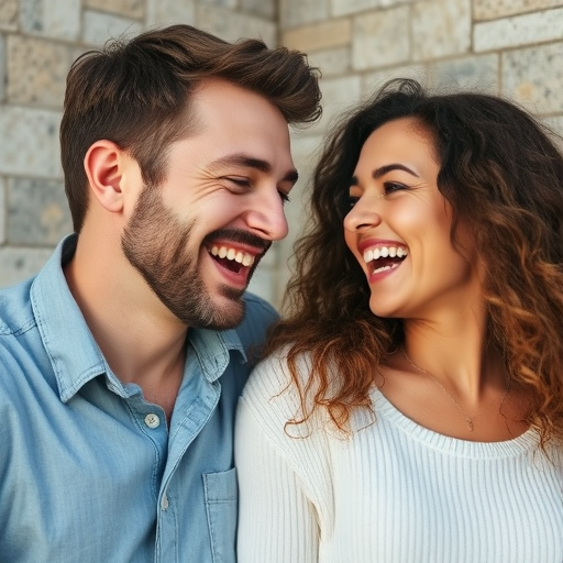 couple laughing