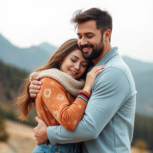 couple embracing