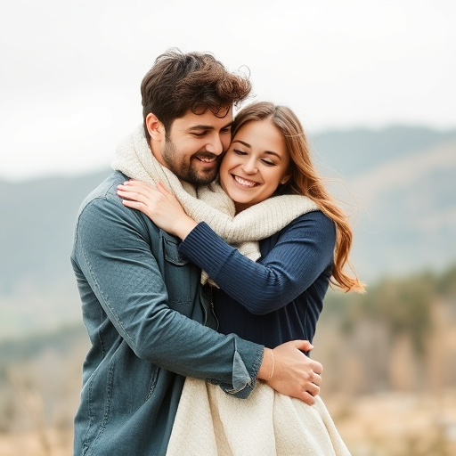 couple embracing
