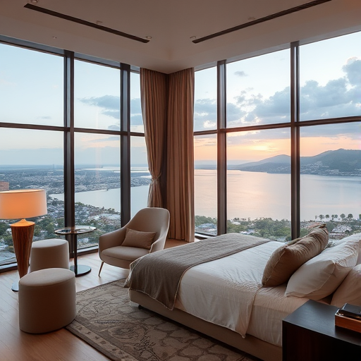 a luxurious suite with a view